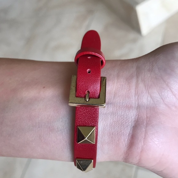Valentino Leather Studded Bracelet - Picture 6 of 15